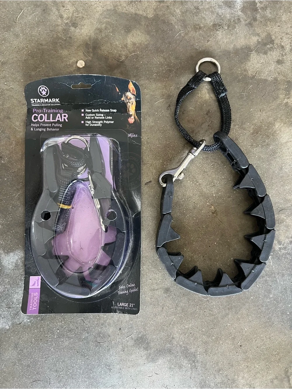 Starmark Pro-Training Dog Collars Large 21” Adjustable – Set of 2 - Never Used